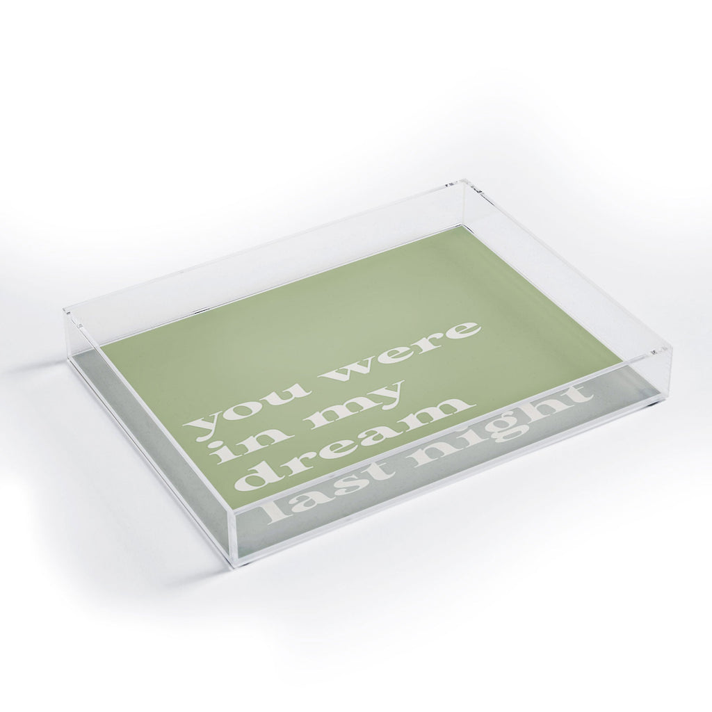 April Lane Art Green Dream I Acrylic Tray