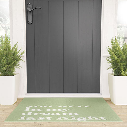 April Lane Art Green Dream I Welcome Mat