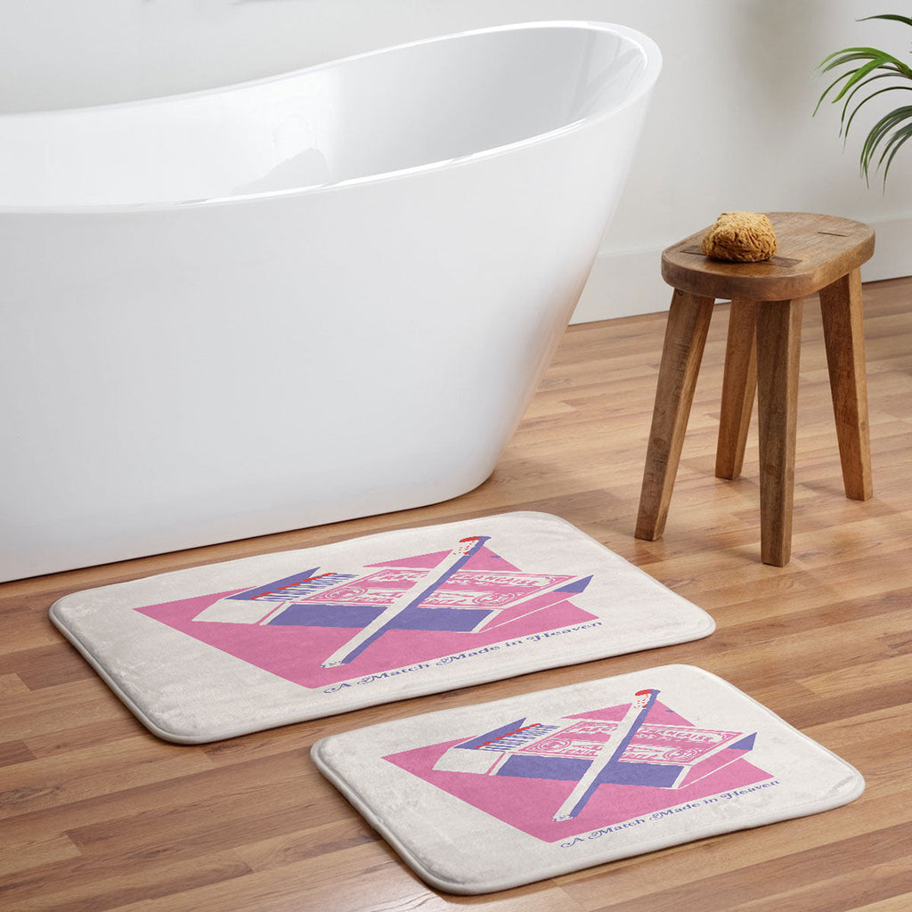 April Lane Art Matchbox Memory Foam Bath Mat