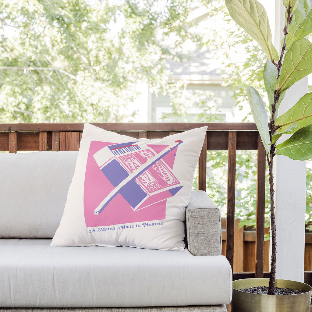 April Lane Art Matchbox Outdoor Throw Pillow