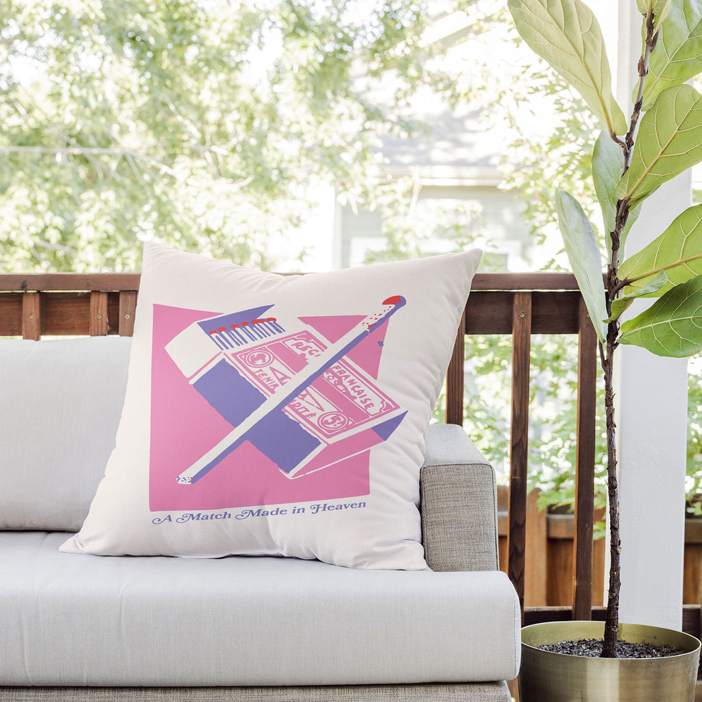 April Lane Art Matchbox Outdoor Throw Pillow