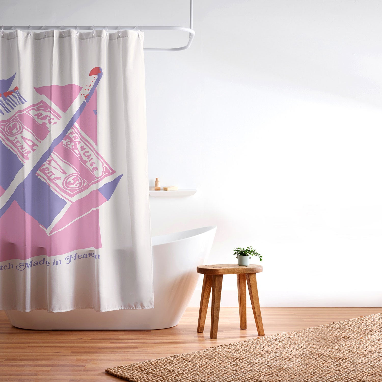 April Lane Art Matchbox Shower Curtain