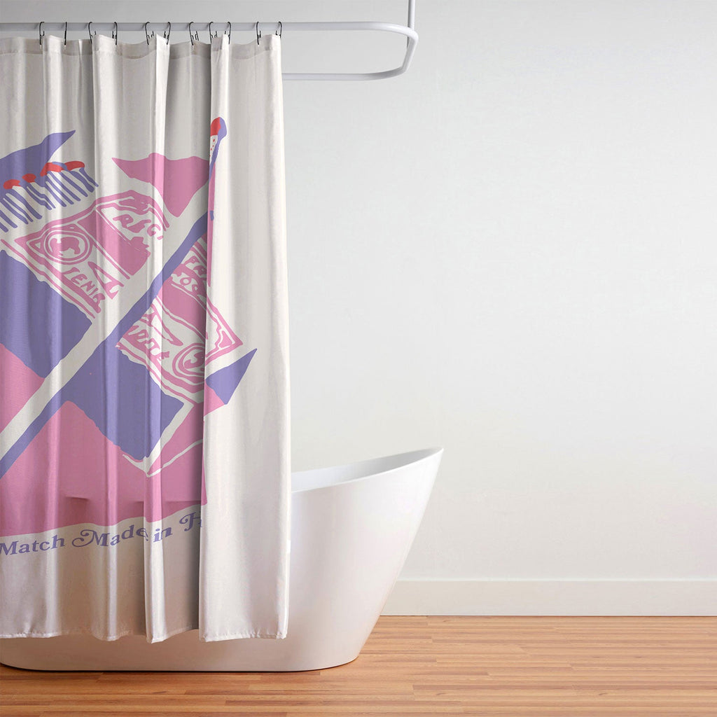 April Lane Art Matchbox Shower Curtain