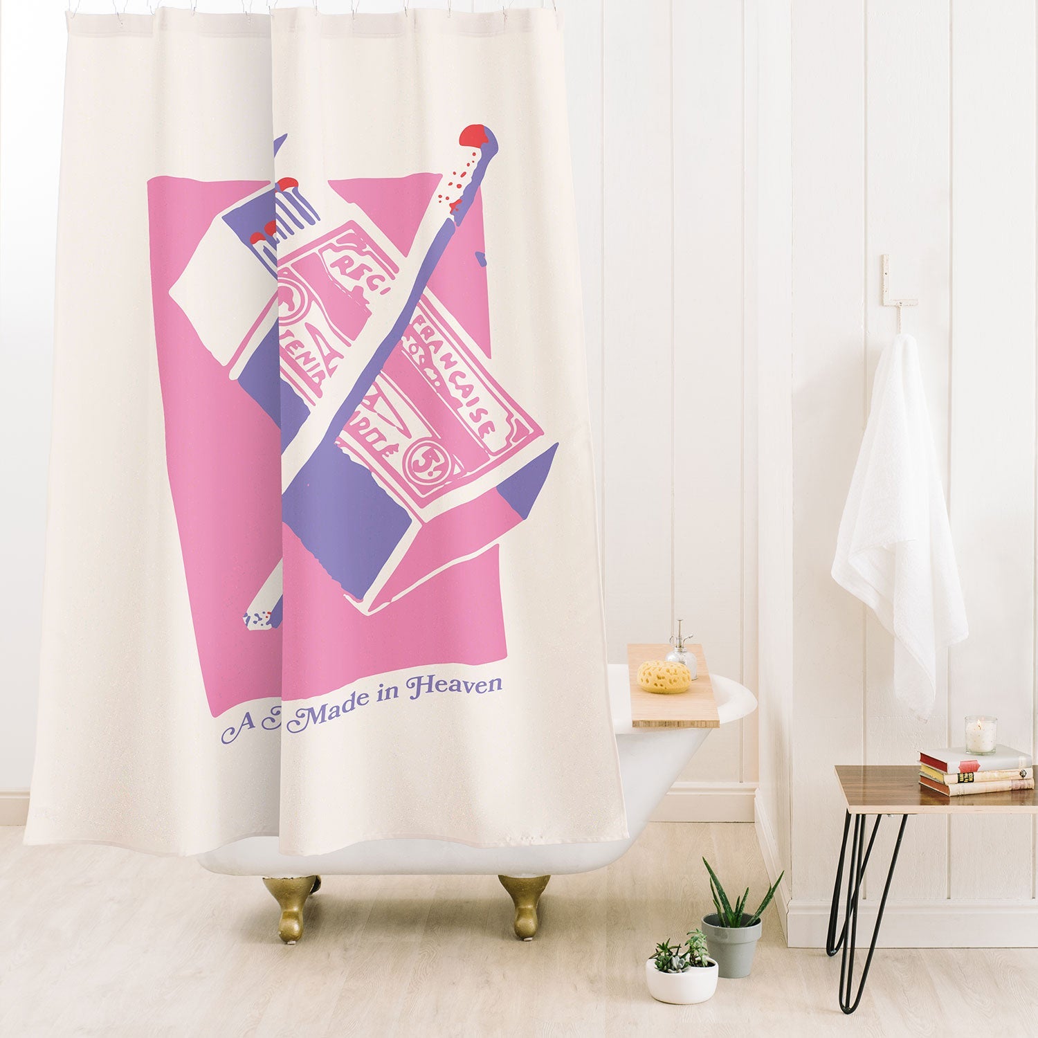 April Lane Art Matchbox Shower Curtain