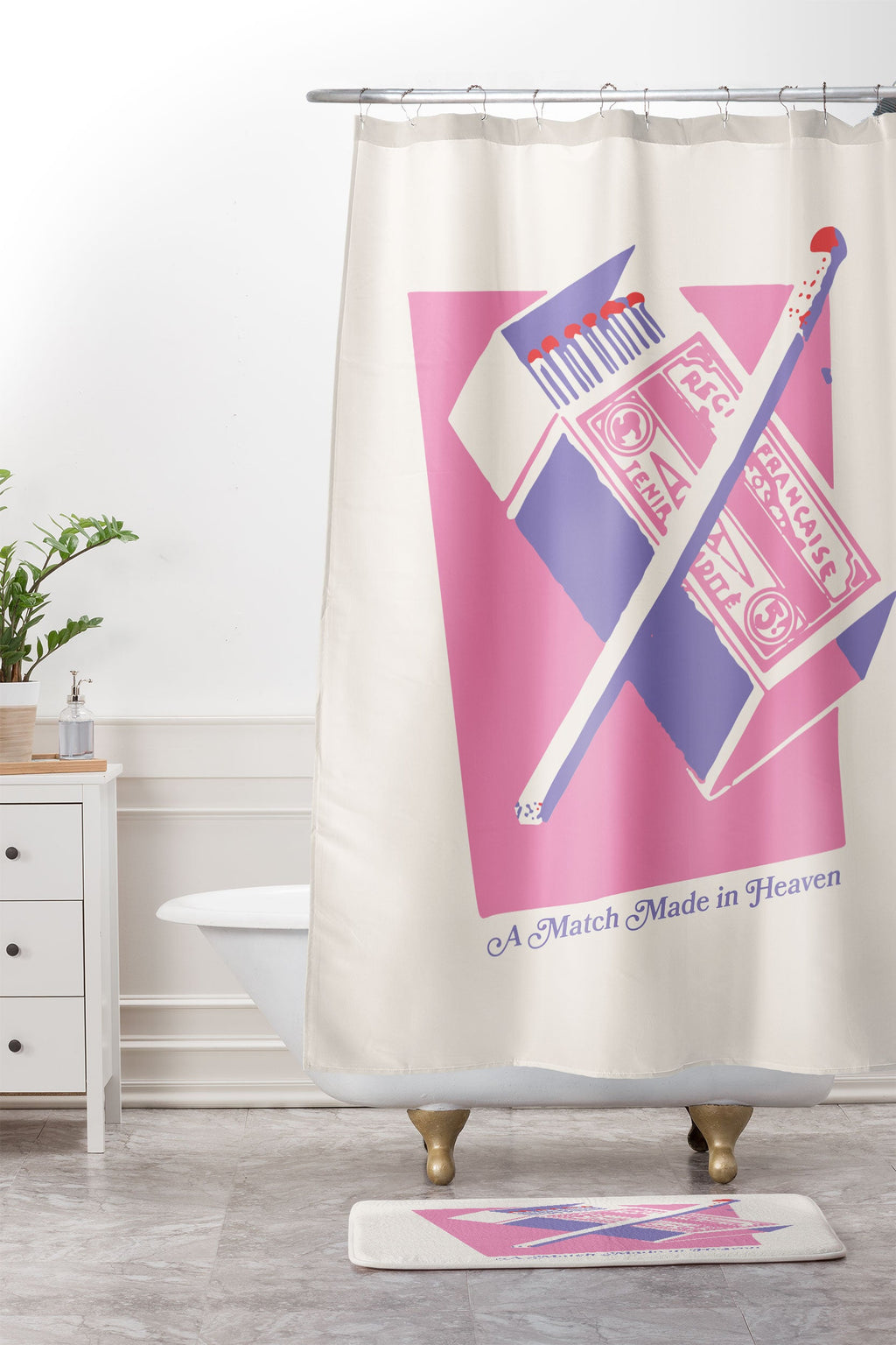 April Lane Art Matchbox Memory Foam Bath Mat