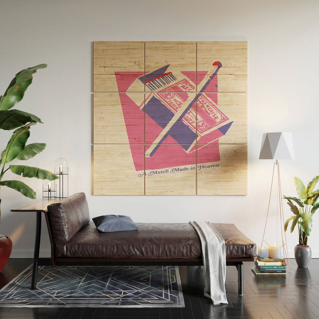April Lane Art Matchbox Wood Wall Mural