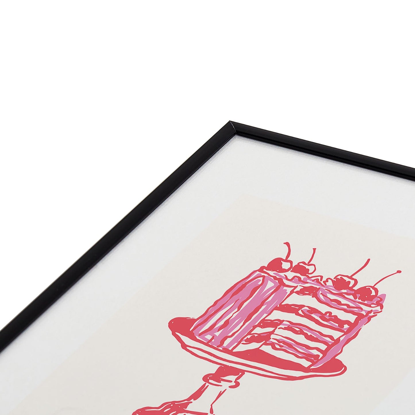 April Lane Art Pink Cake Metal Framed Art Print