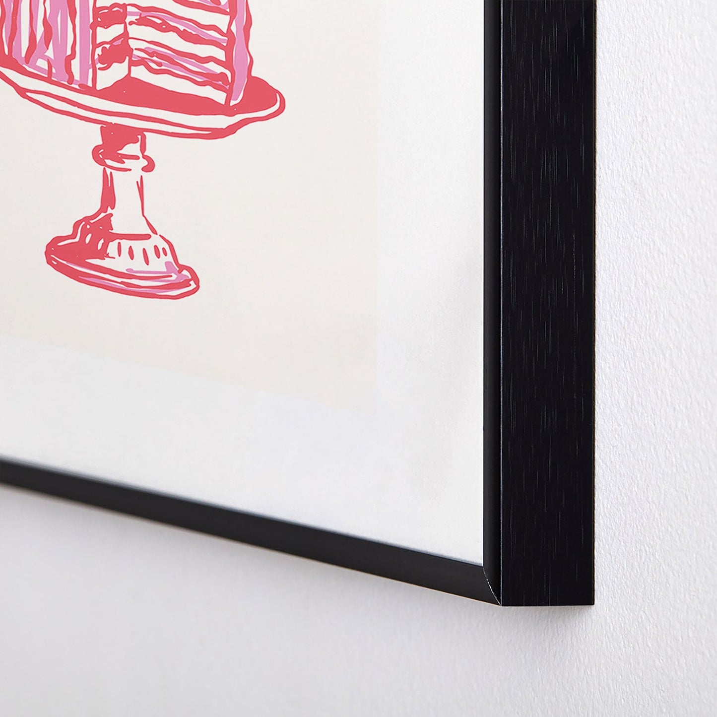 April Lane Art Pink Cake Metal Framed Art Print
