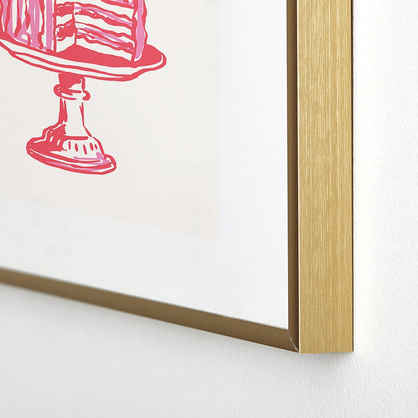 April Lane Art Pink Cake Metal Framed Art Print
