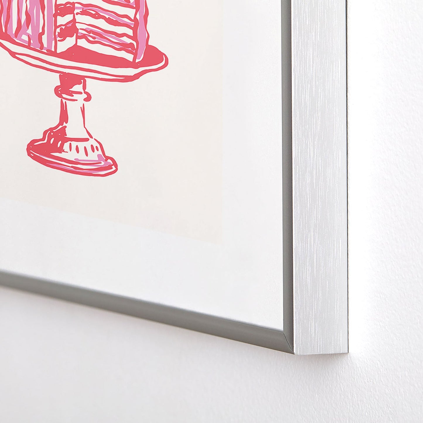 April Lane Art Pink Cake Metal Framed Art Print