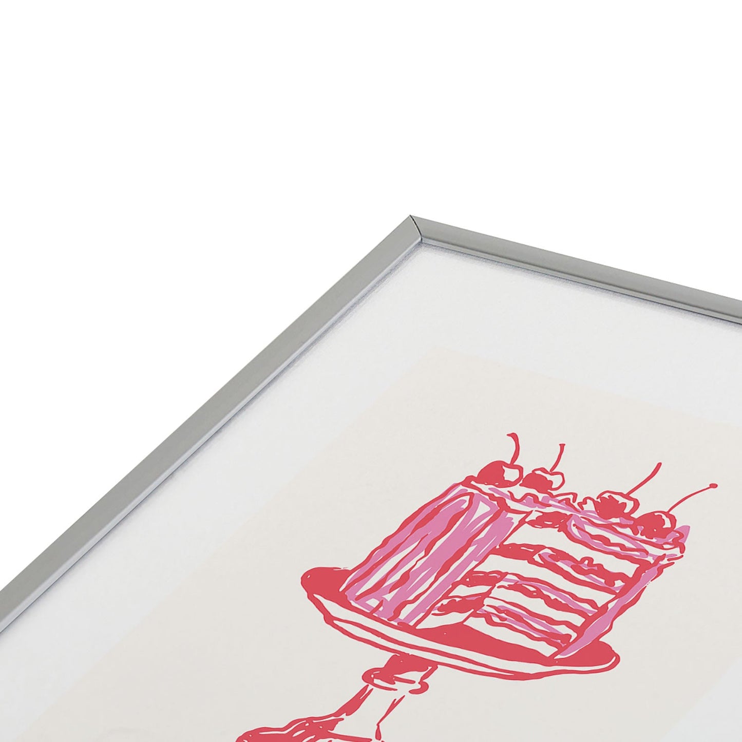 April Lane Art Pink Cake Metal Framed Art Print