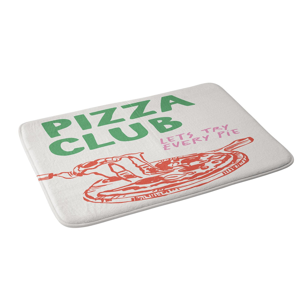 April Lane Art Pizza Club Memory Foam Bath Mat