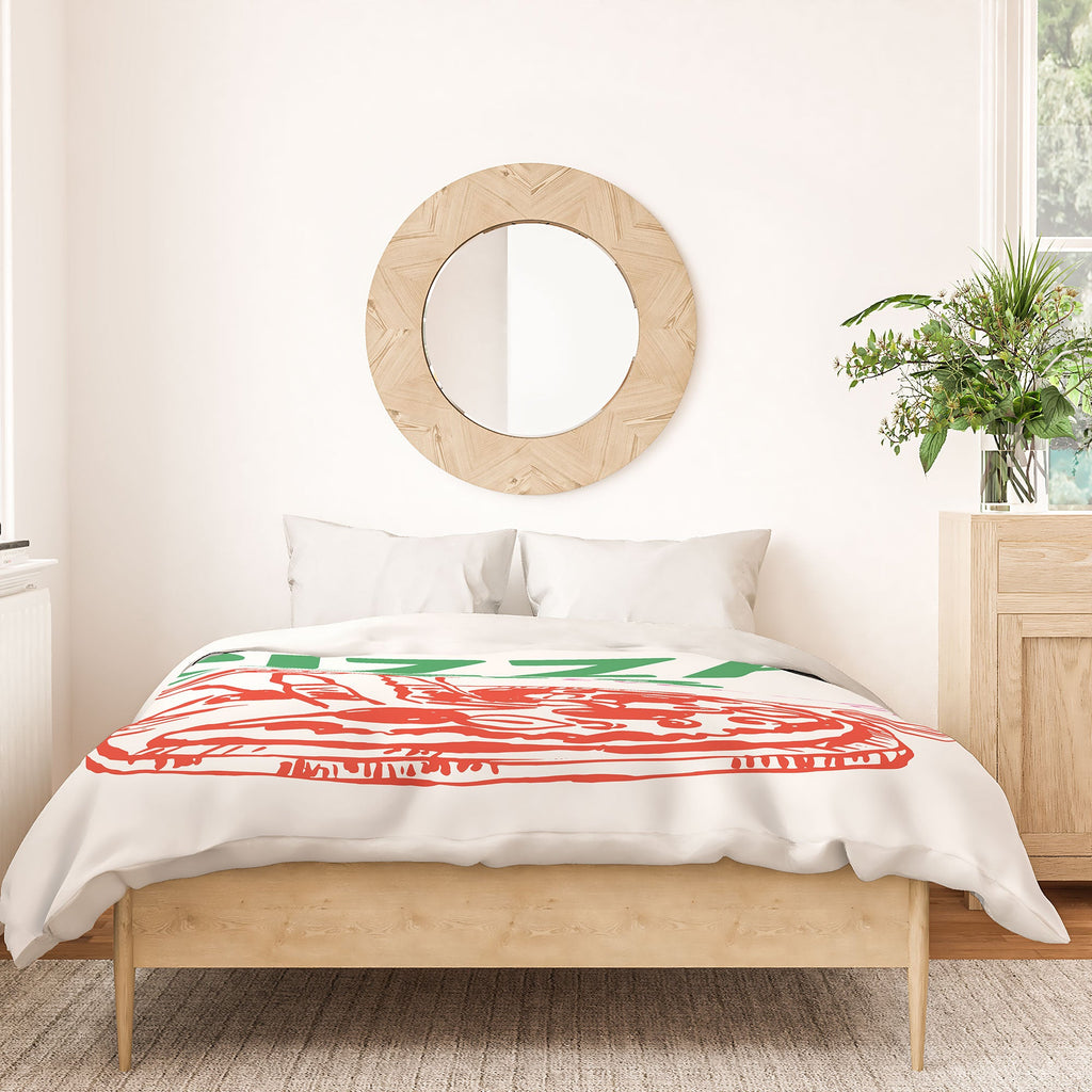 April Lane Art Pizza Club Duvet Cover