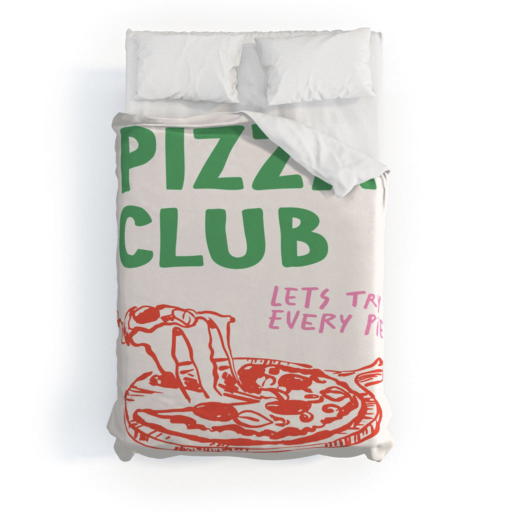 April Lane Art Pizza Club Duvet Cover