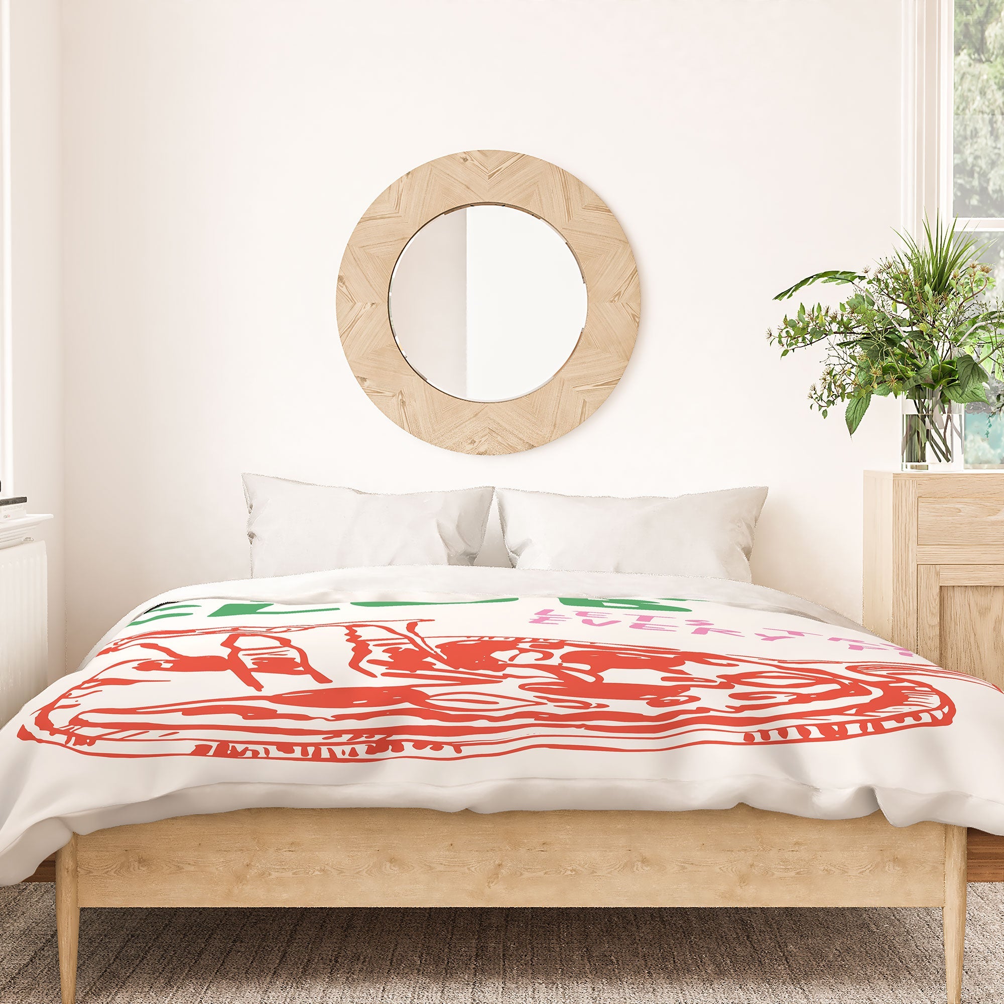 April Lane Art Pizza Club Duvet Cover
