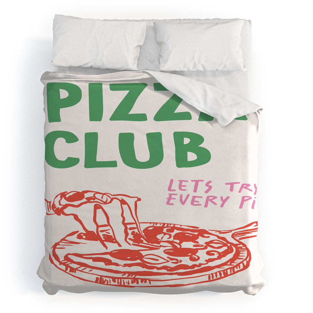 April Lane Art Pizza Club Duvet Cover
