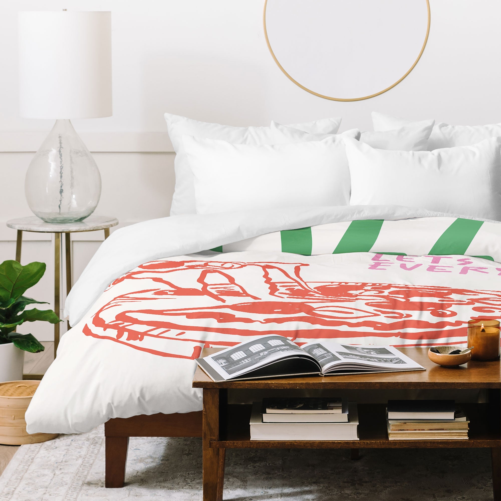 April Lane Art Pizza Club Duvet Cover