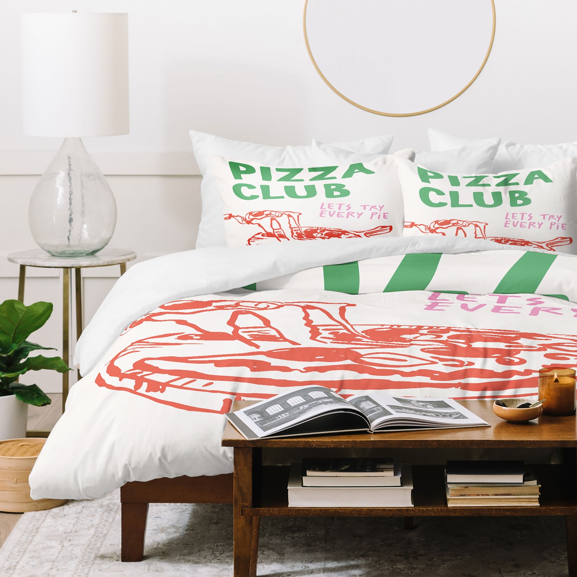 April Lane Art Pizza Club Duvet Cover