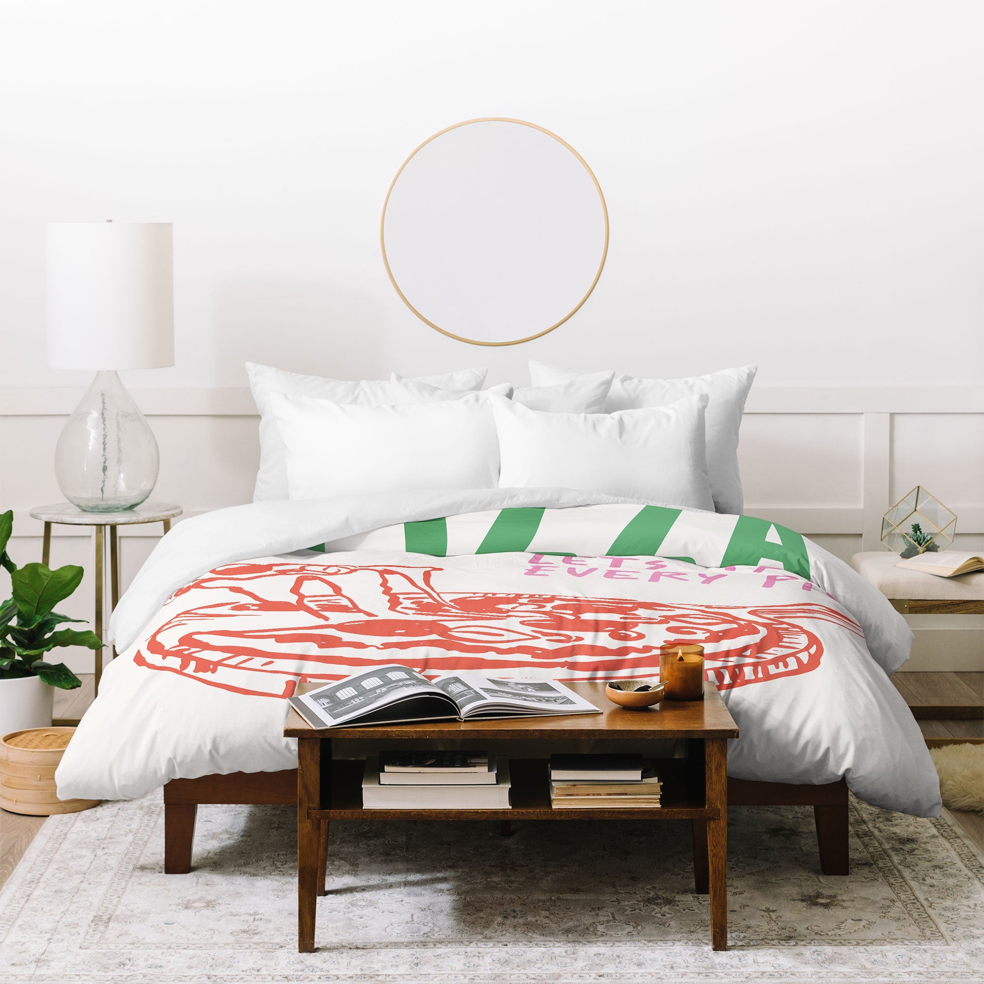 April Lane Art Pizza Club Duvet Cover