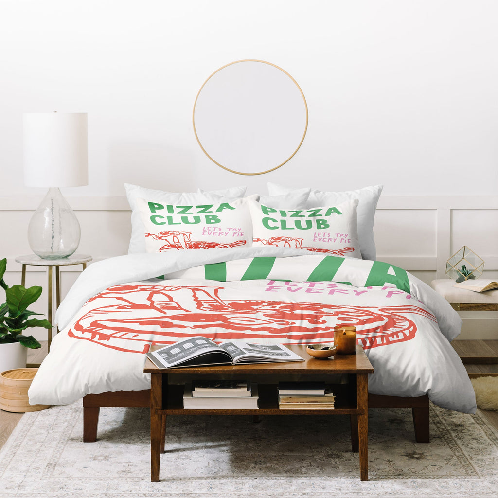 April Lane Art Pizza Club Duvet Cover