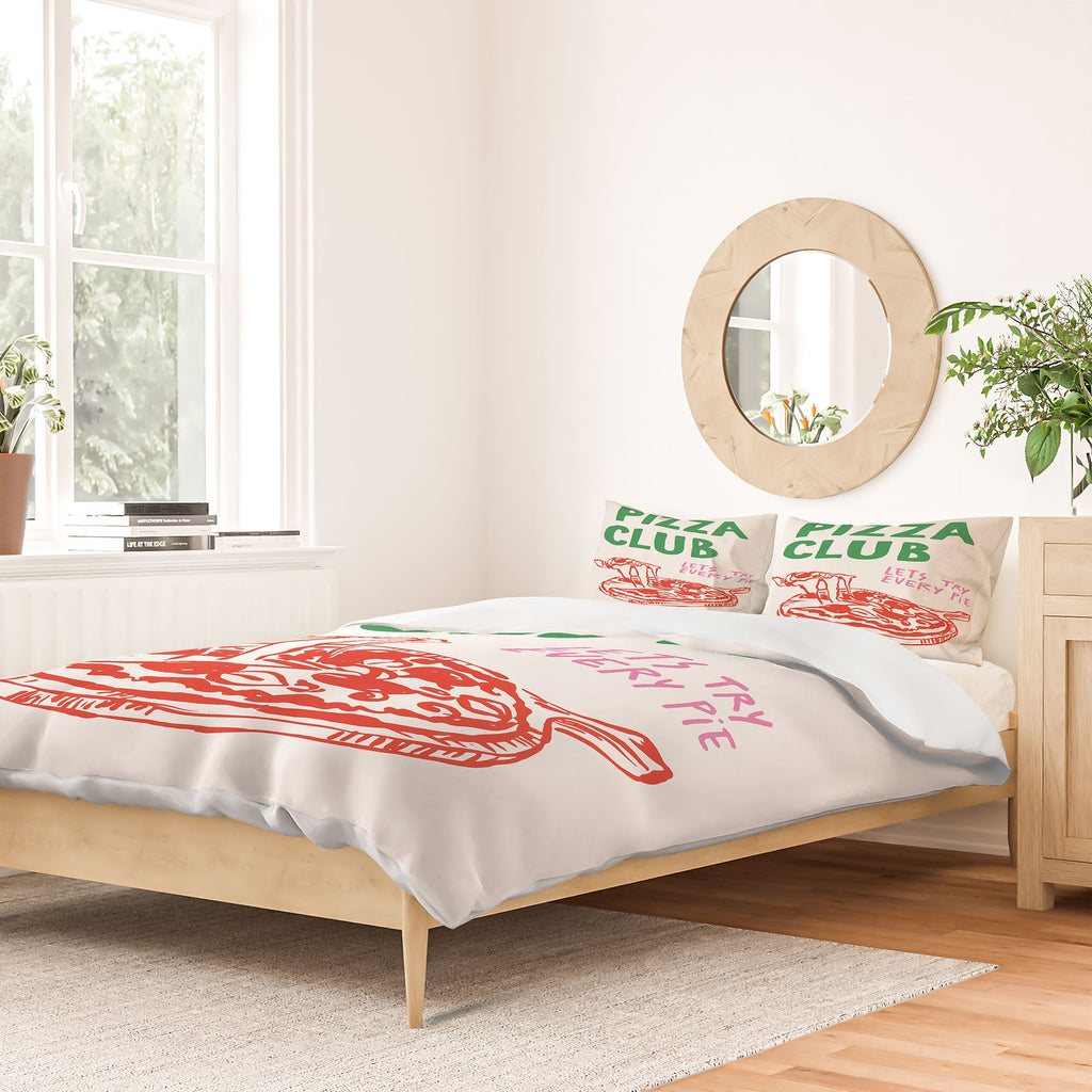 April Lane Art Pizza Club Duvet Cover