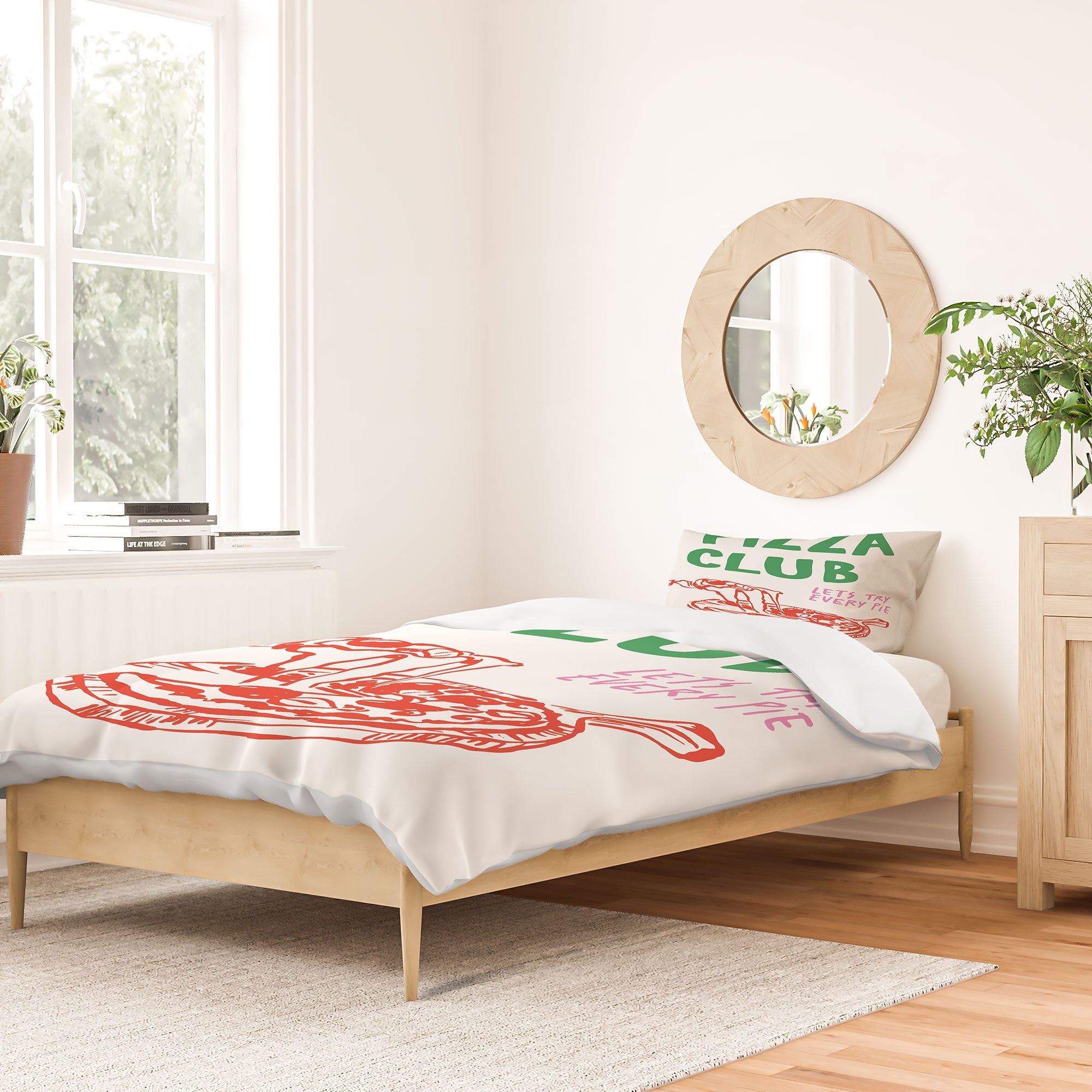 April Lane Art Pizza Club Duvet Cover