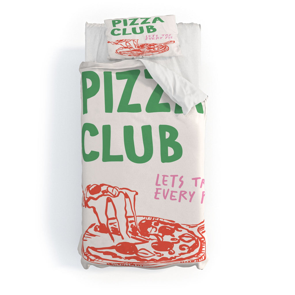 April Lane Art Pizza Club Duvet Cover