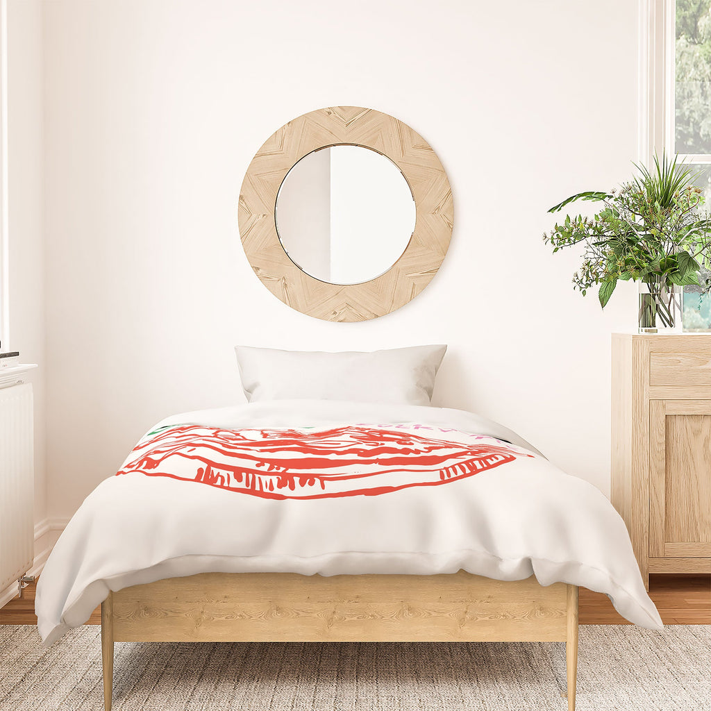 April Lane Art Pizza Club Duvet Cover
