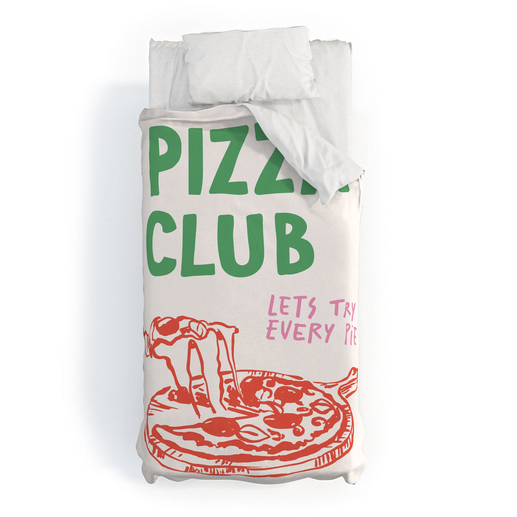April Lane Art Pizza Club Duvet Cover