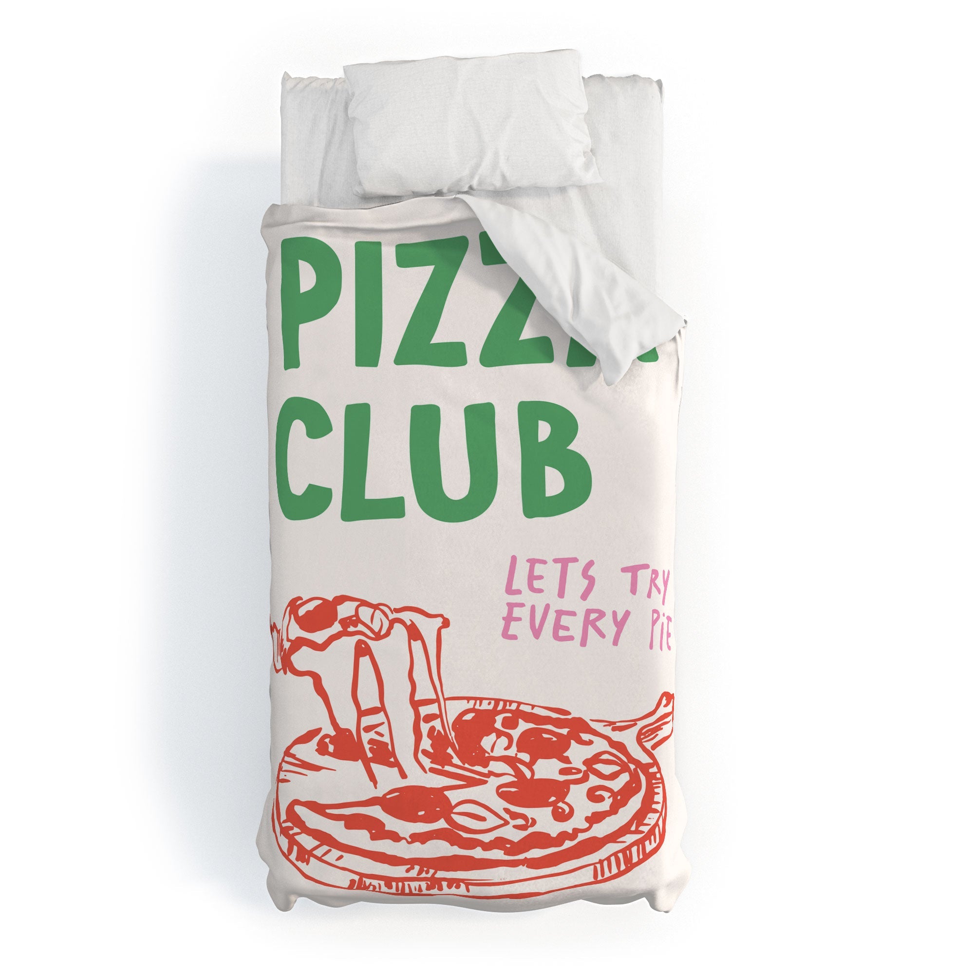 April Lane Art Pizza Club Duvet Cover