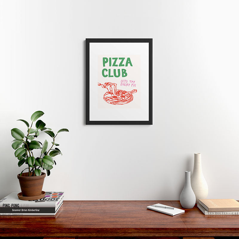 April Lane Art Pizza Club Framed Art Print