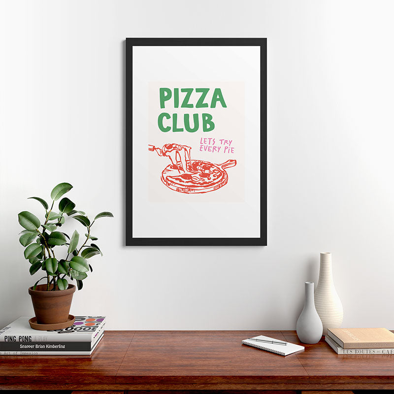 April Lane Art Pizza Club Framed Art Print