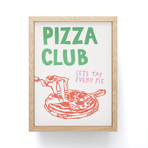 April Lane Art Pizza Club Framed Mini Art Print