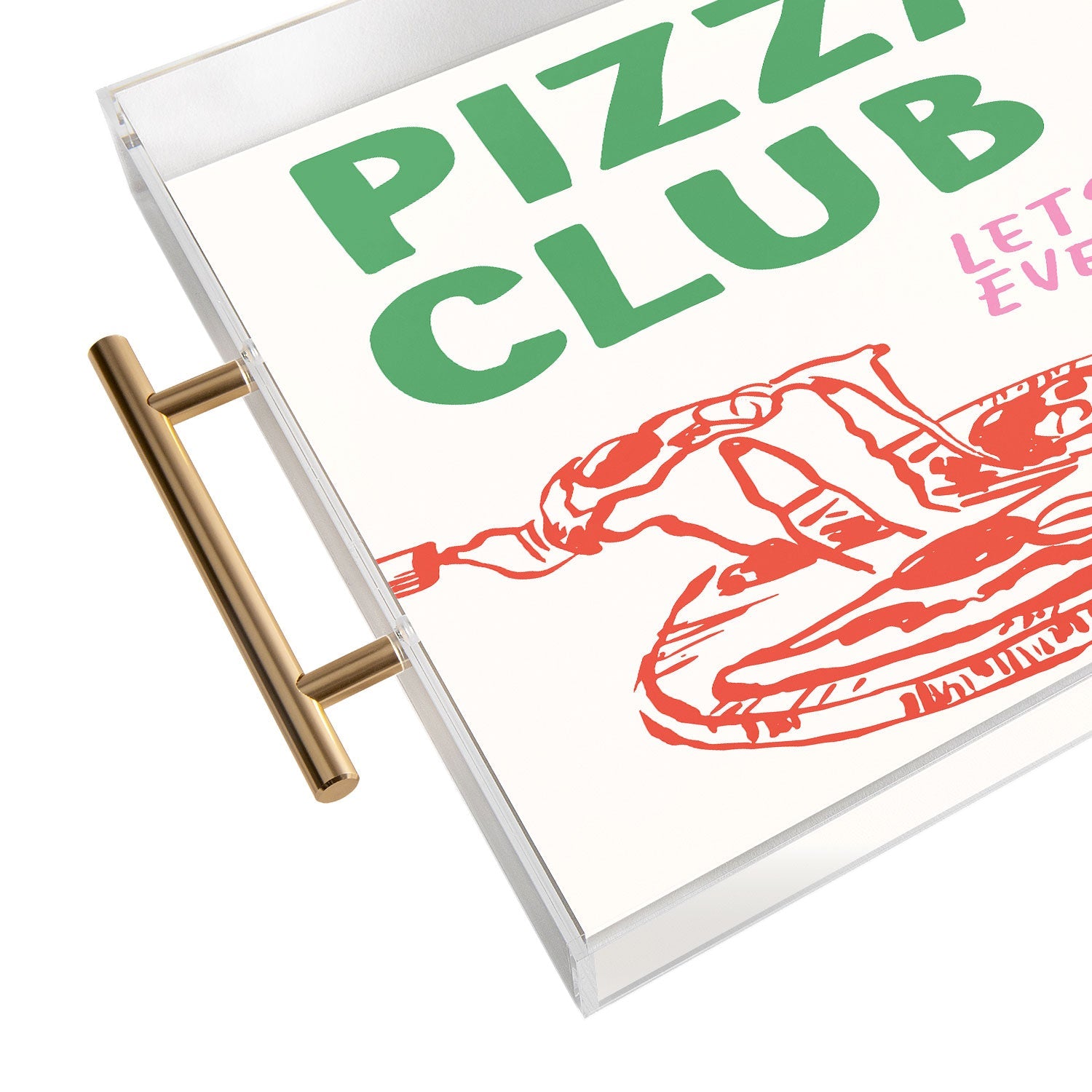 April Lane Art Pizza Club Acrylic Tray