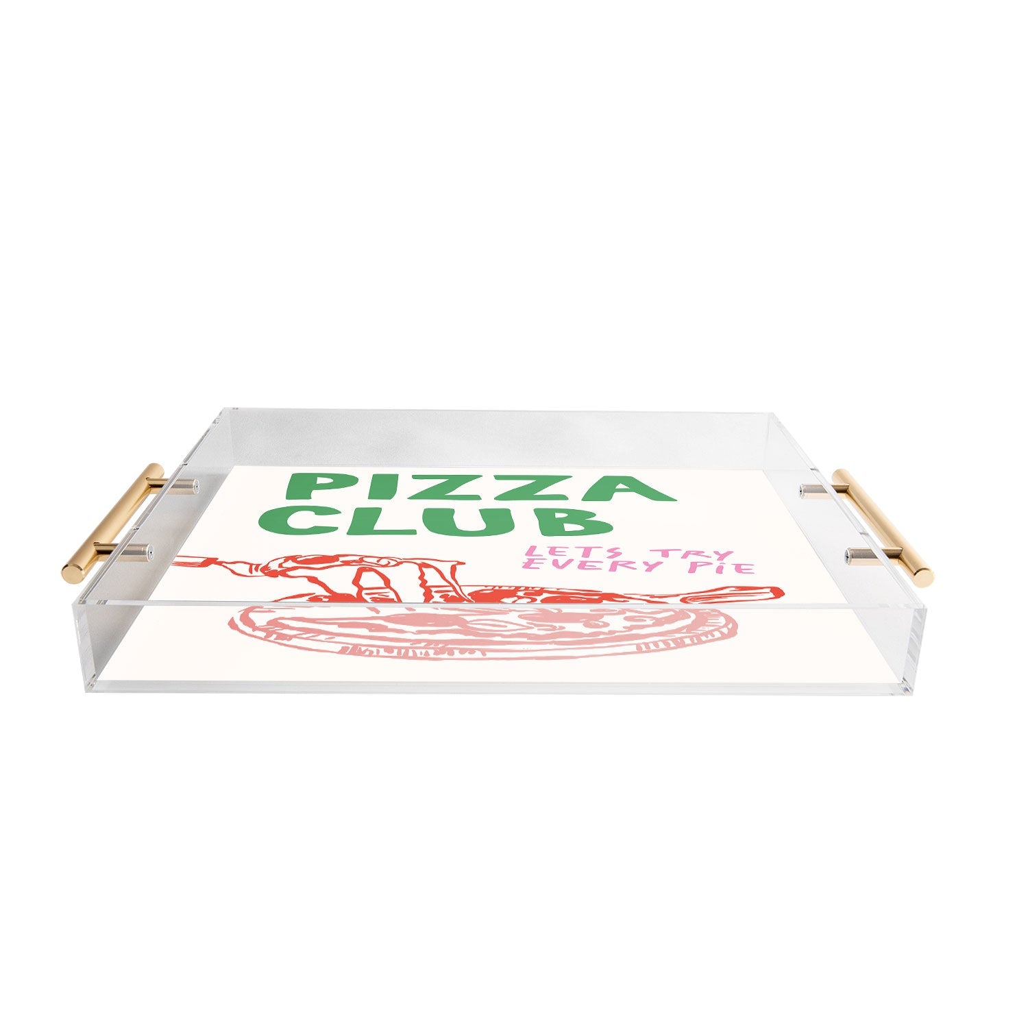 April Lane Art Pizza Club Acrylic Tray