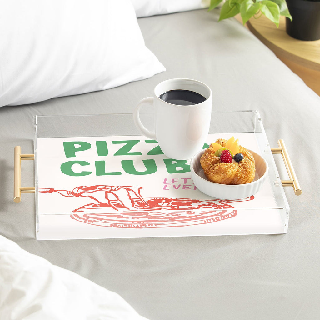April Lane Art Pizza Club Acrylic Tray