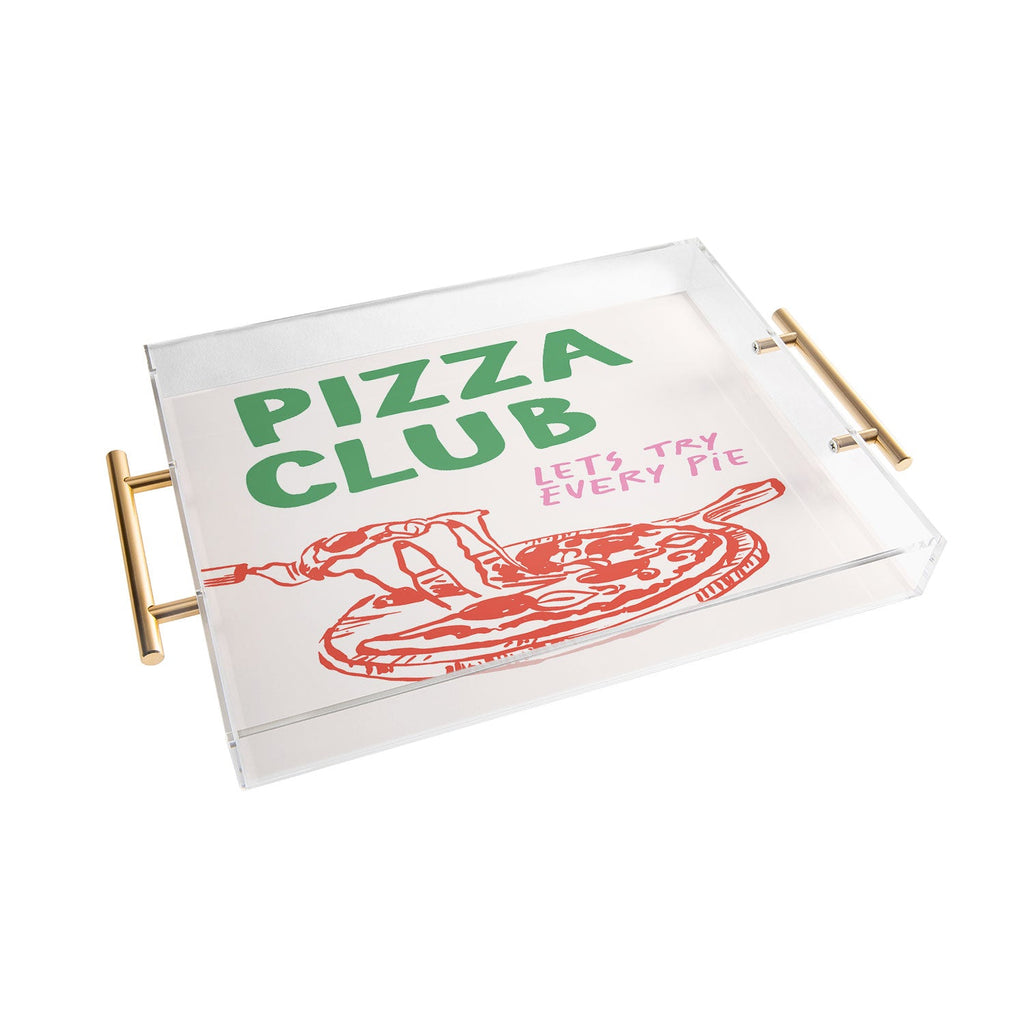 April Lane Art Pizza Club Acrylic Tray