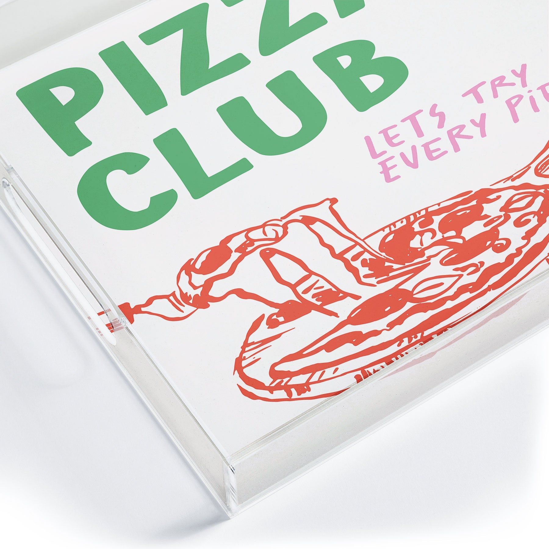 April Lane Art Pizza Club Acrylic Tray