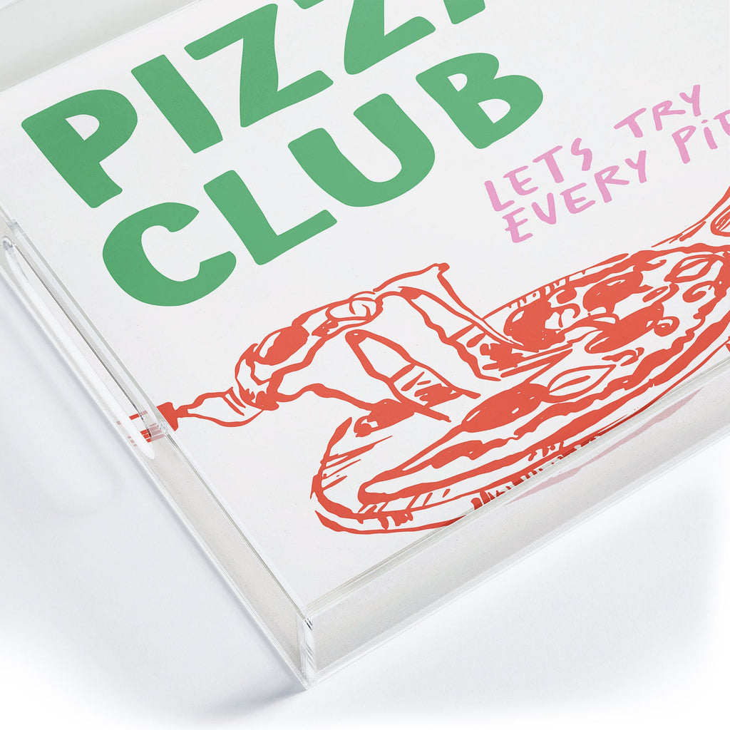 April Lane Art Pizza Club Acrylic Tray