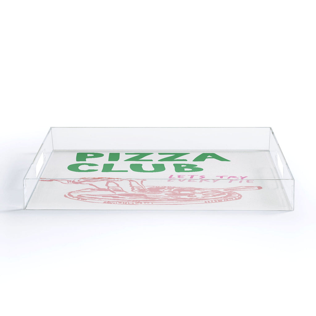 April Lane Art Pizza Club Acrylic Tray
