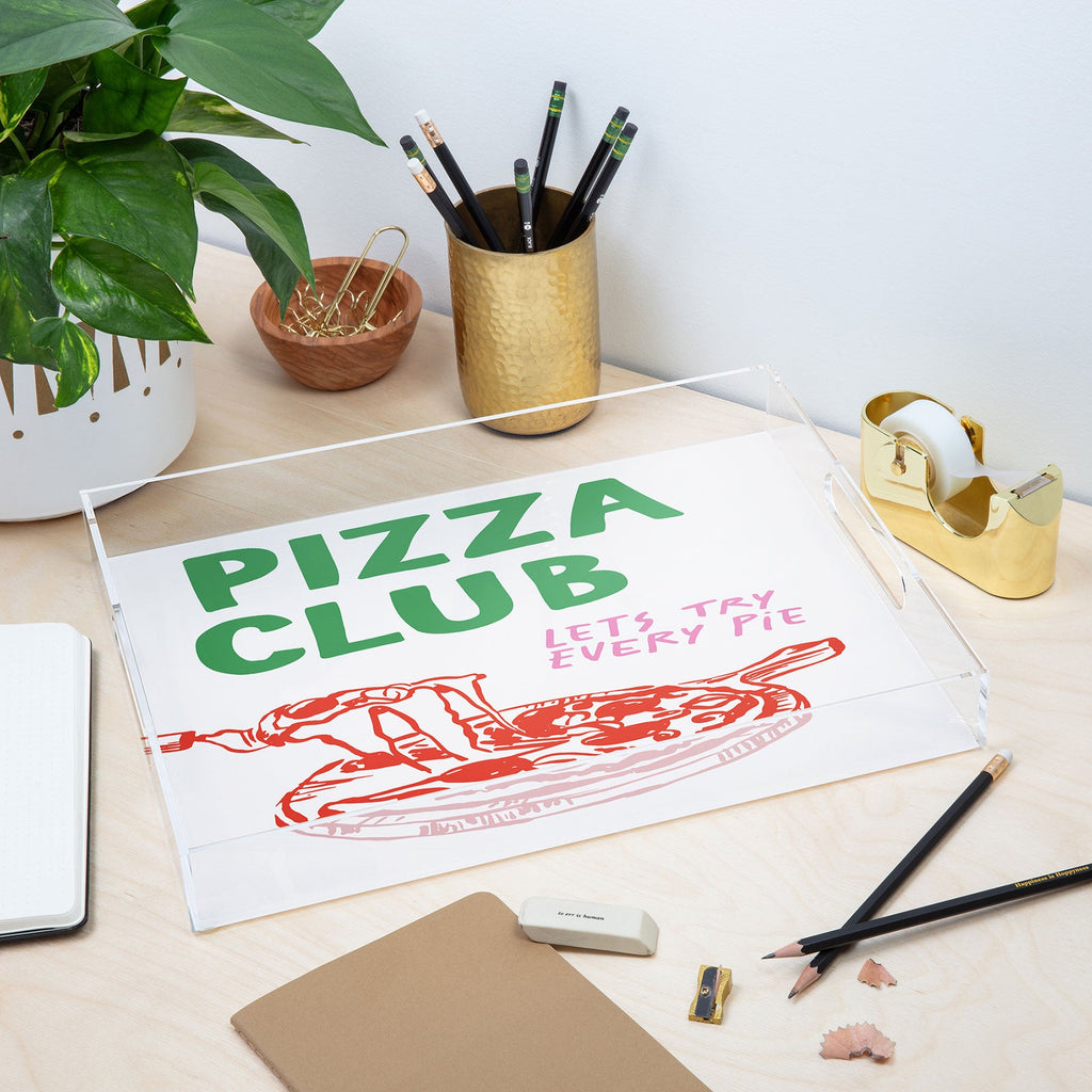 April Lane Art Pizza Club Acrylic Tray