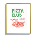 April Lane Art Pizza Club Metal Framed Art Print
