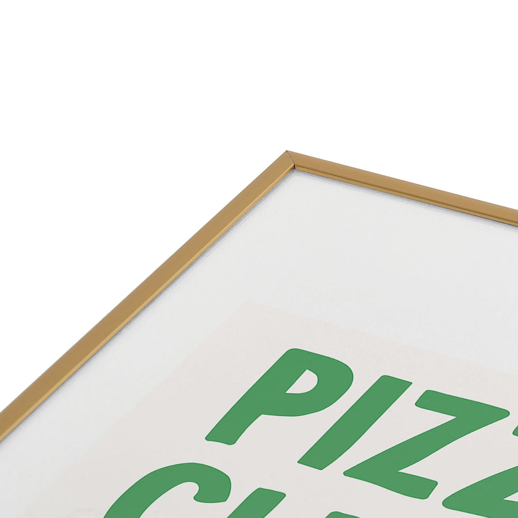 April Lane Art Pizza Club Metal Framed Art Print