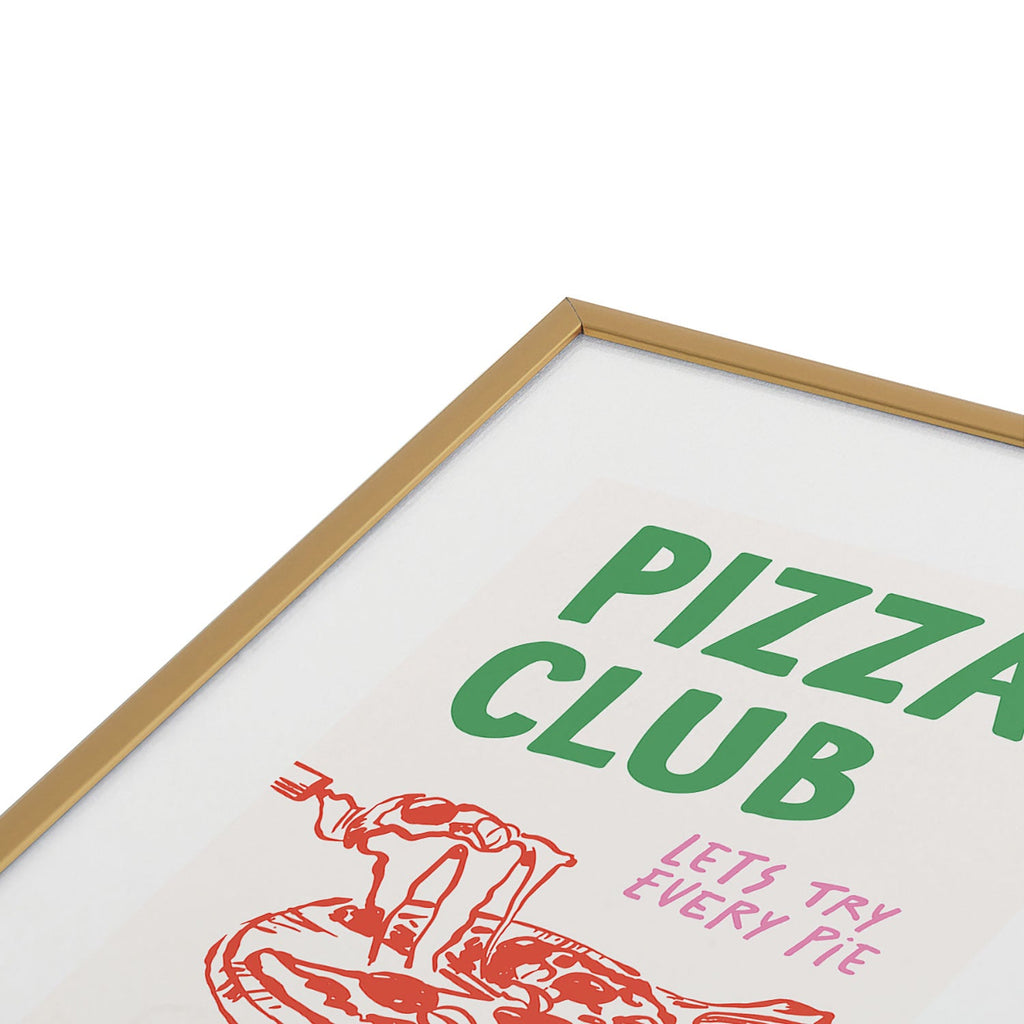April Lane Art Pizza Club Metal Framed Art Print