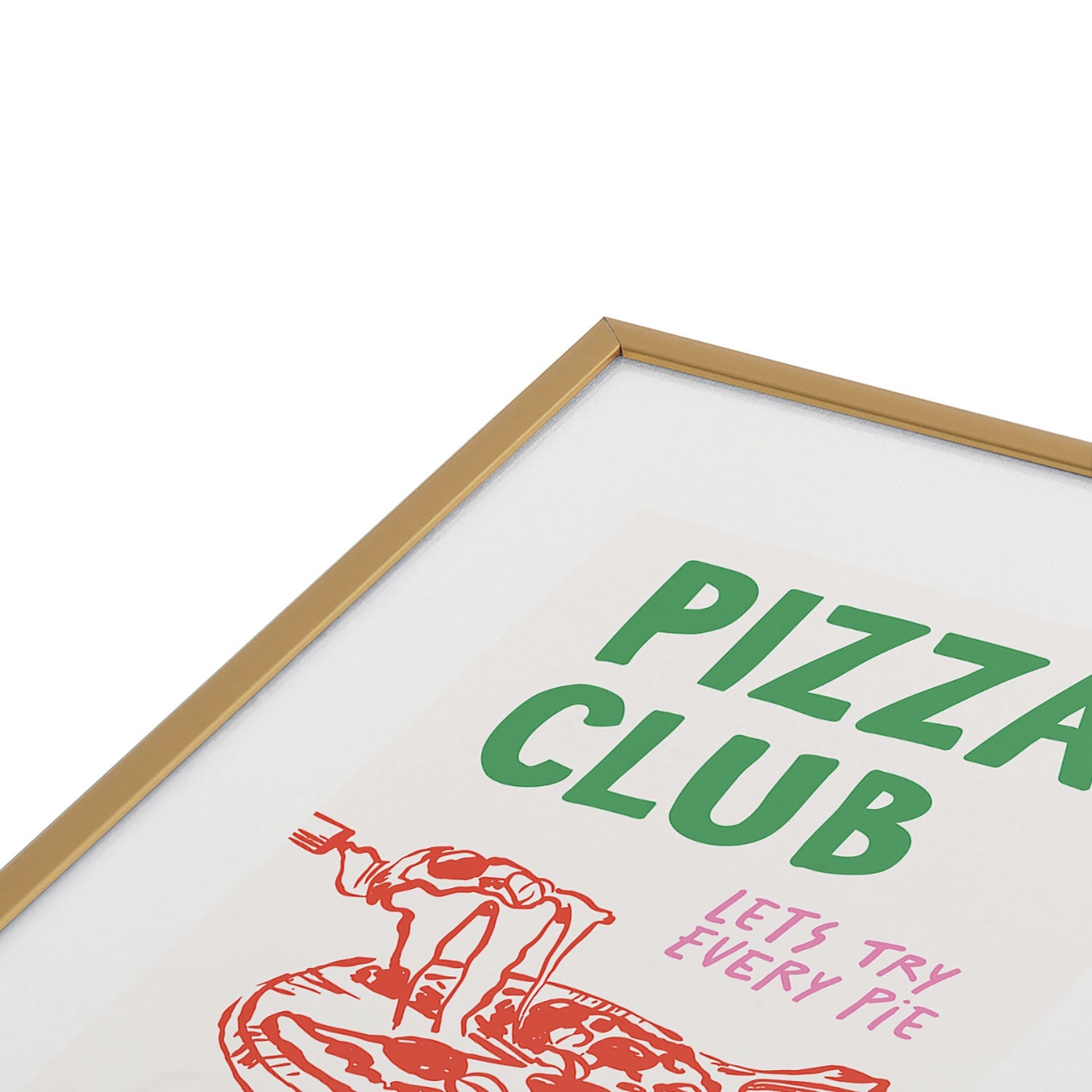 April Lane Art Pizza Club Metal Framed Art Print