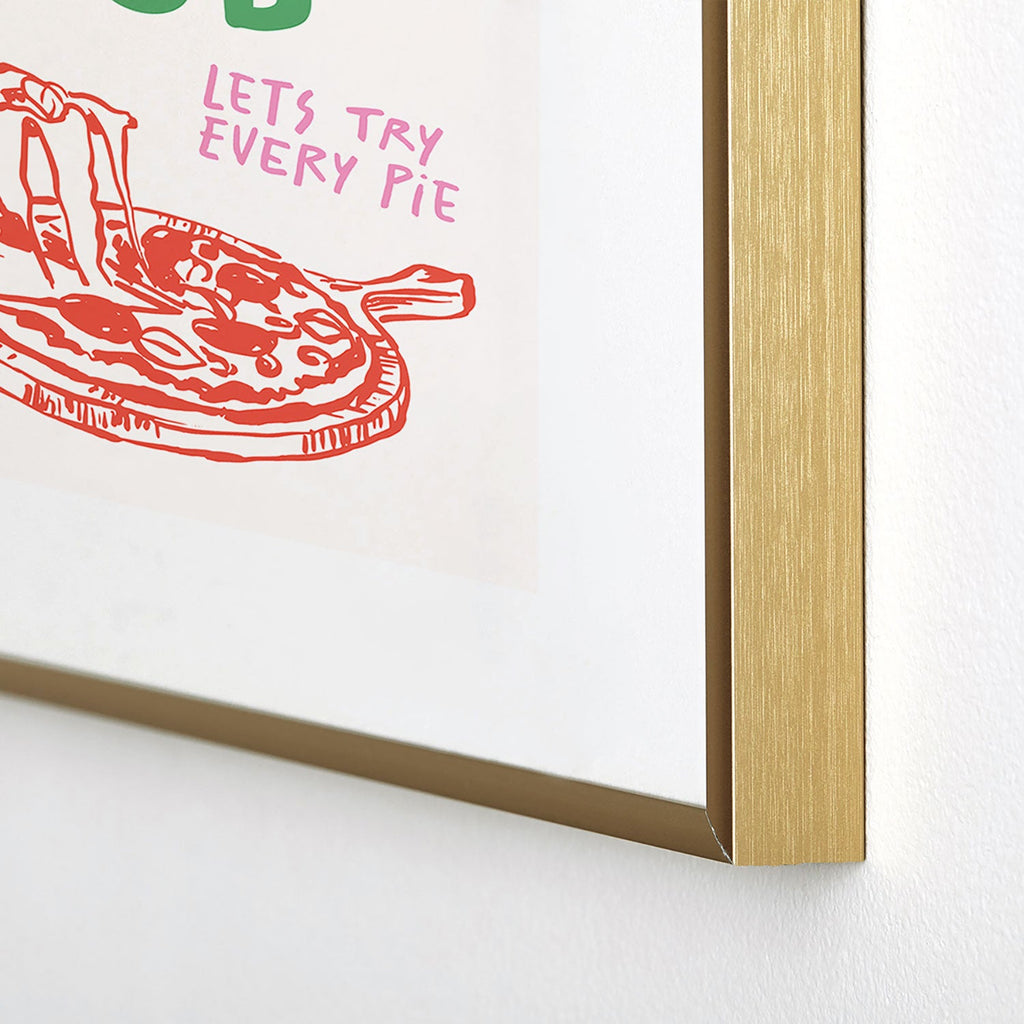 April Lane Art Pizza Club Metal Framed Art Print