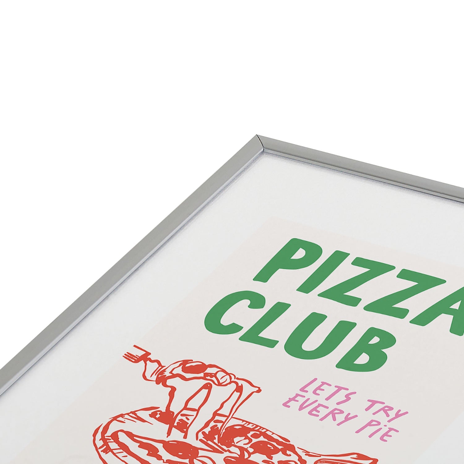 April Lane Art Pizza Club Metal Framed Art Print