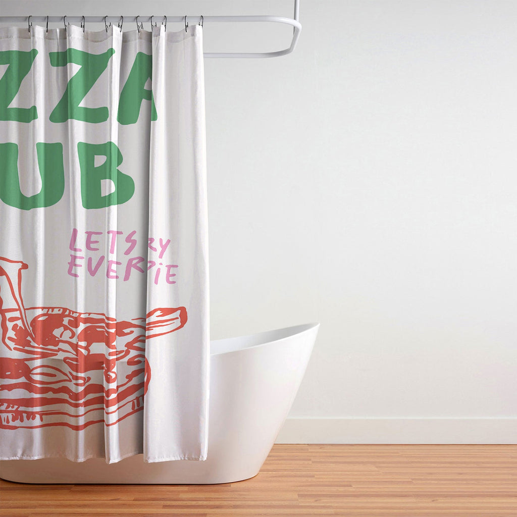 April Lane Art Pizza Club Shower Curtain