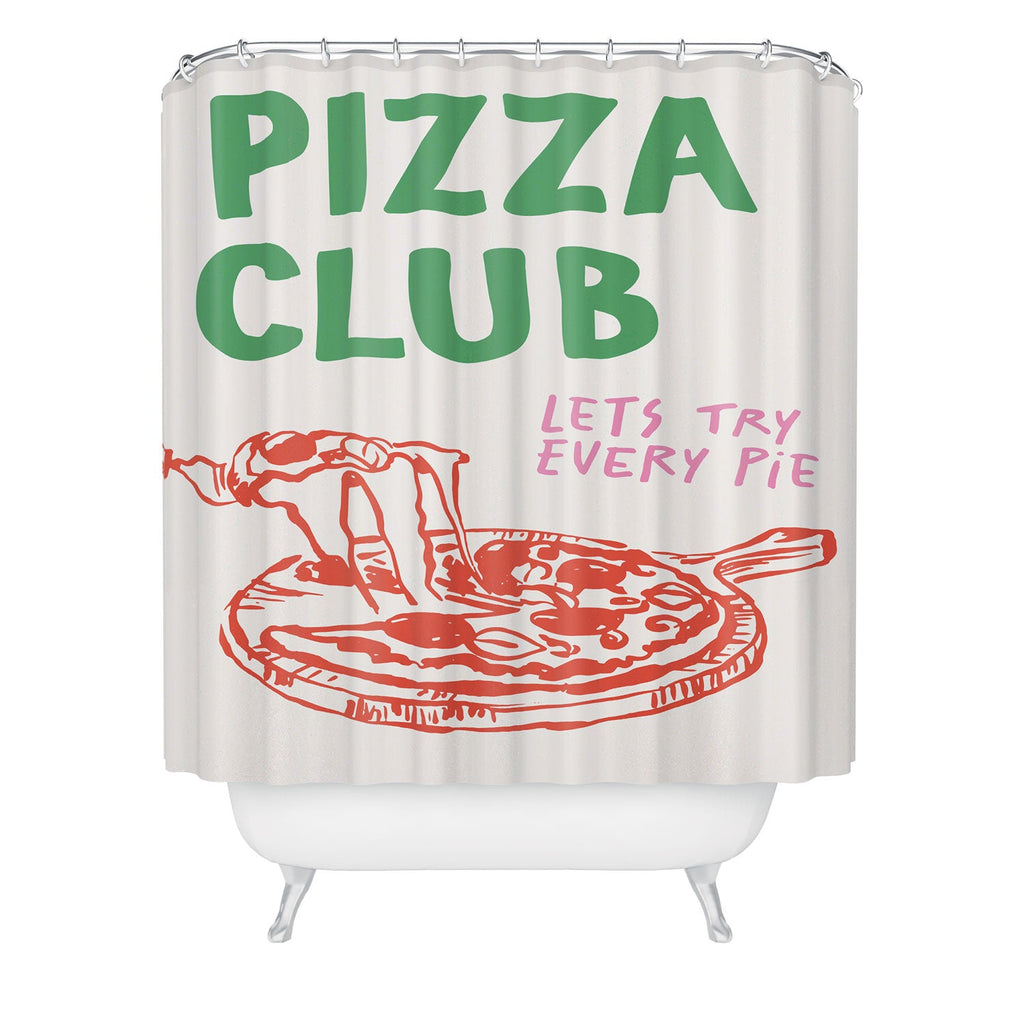 April Lane Art Pizza Club Shower Curtain