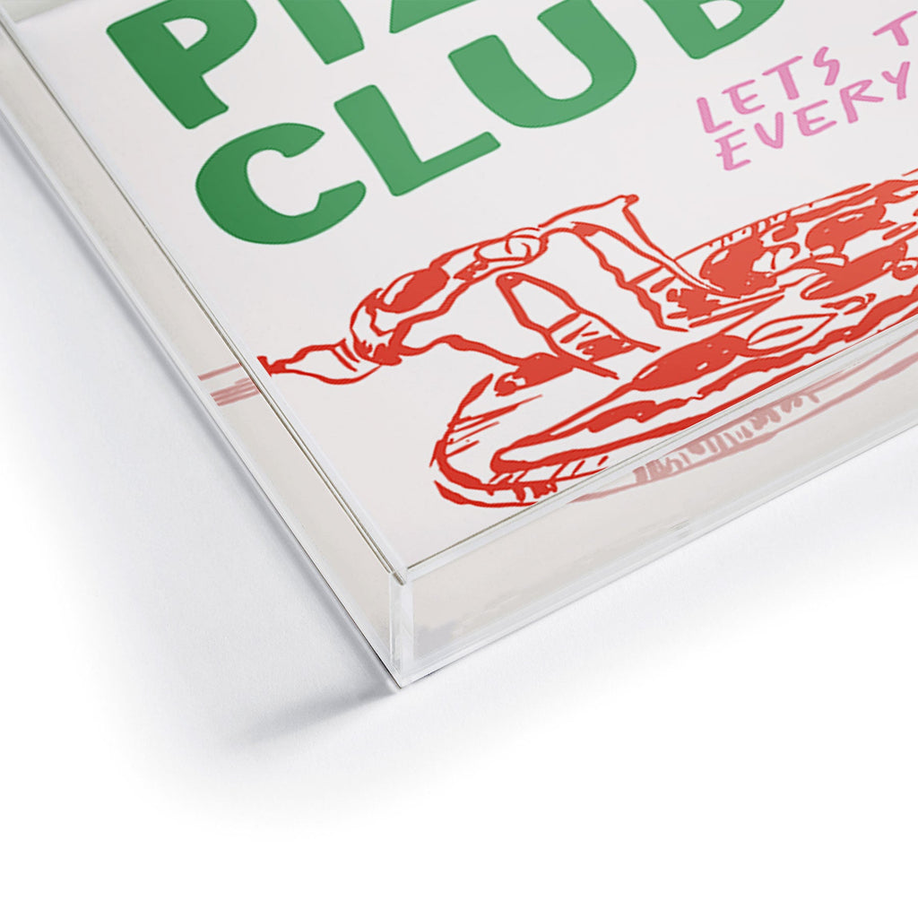 April Lane Art Pizza Club Acrylic Tray